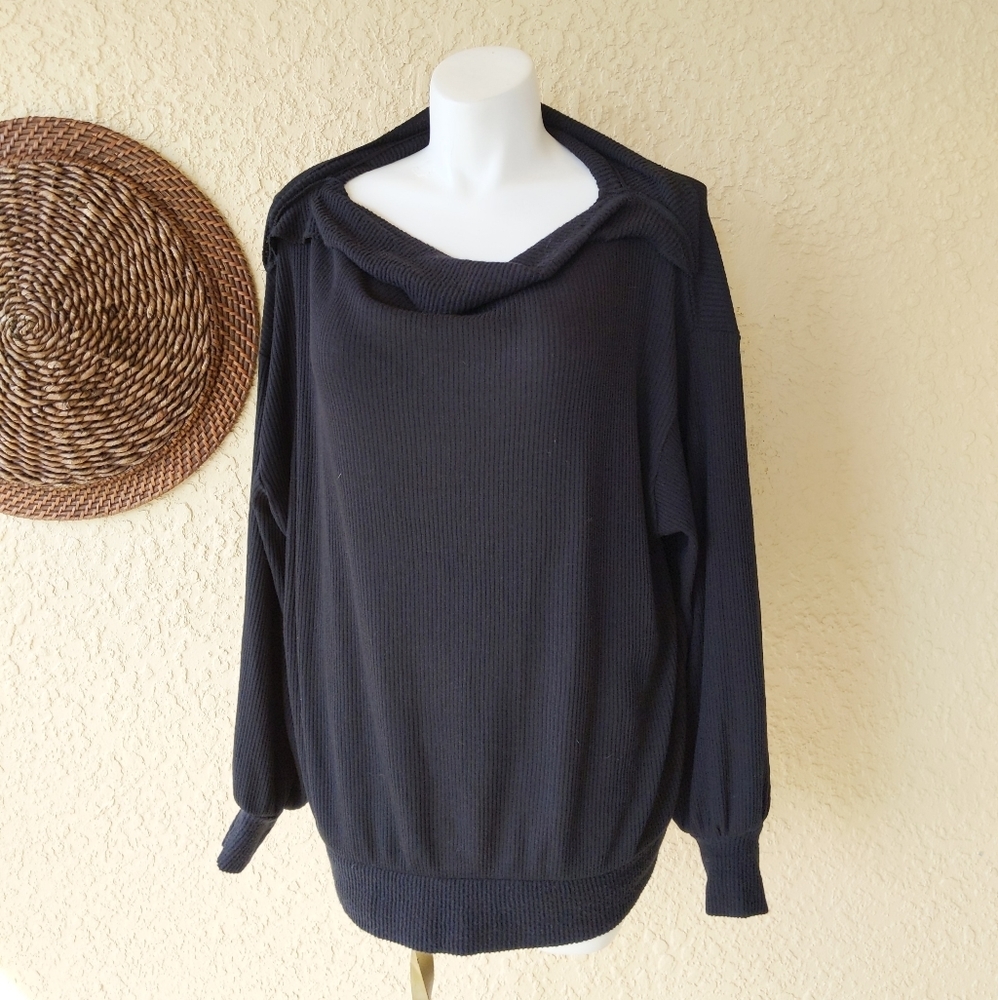 We the‎ free slouchy sweater cowl neck ribbed
